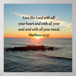 AFFICHES MATTHEW PAISIBLE 22:37 DESIGN SCRIPTURE DE LEVER