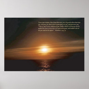 Affiches Matthieu 5: 44, 45 Écritures Imprimer