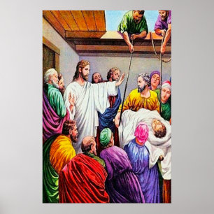 Affiches Matthieu 9:1-8 Jésus pardonne et guérit