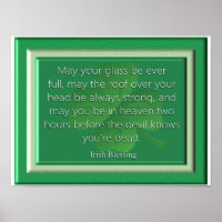 May Your Glass - Irish Blessing - Art Print