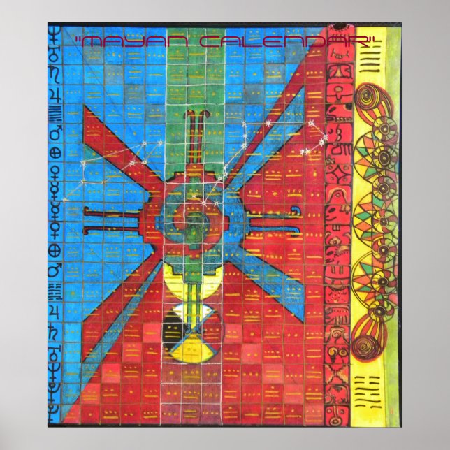 AFFICHES MAYAN CALENDAR, "MAYAN CALENDAR" (Devant)