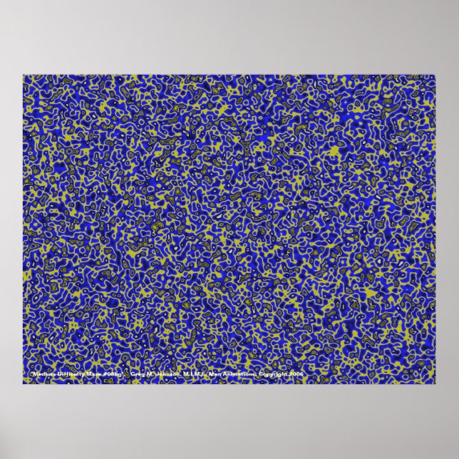 Affiches Maze de difficulté moyenne #08bg (Devant)