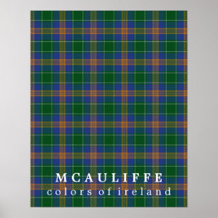 Affiches McAuliffe Tartan Couleurs d'Irlande