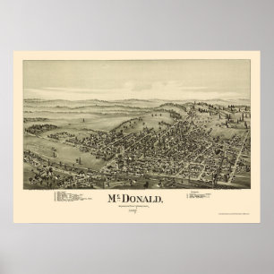 Affiches McDonald, PA Carte panoramique - 1897