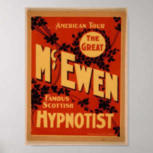 Affiches McEwen, théâtre vintage de "hypnotiseur"