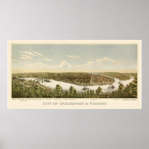 Affiches McKeesport, PA Carte panoramique - 1894