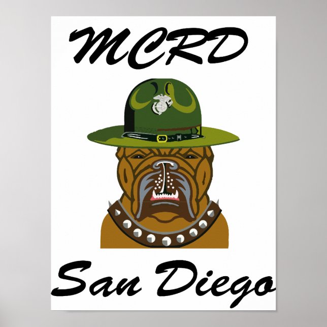 Affiches MCRD San Diego Devil Chien (Devant)