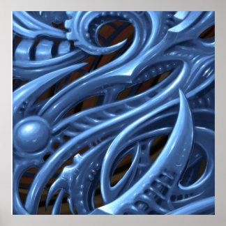 AFFICHES MECH BLEU GRAY