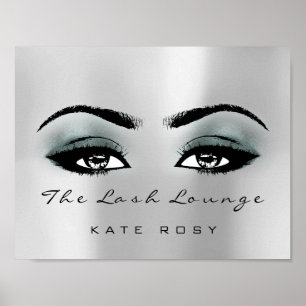 Affiches Mèches nommées grises turquoises de studio de