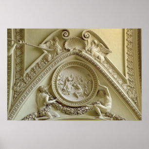 Affiches Médaillon représentant le baptême de Constantin