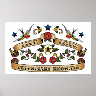 Affiches Médecine vétérinaire d'amour vivant
