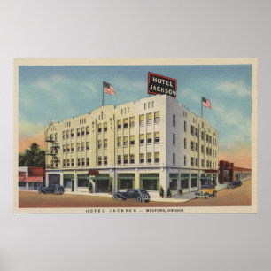 Affiches Medford, vue de l'Orégon - Jackson d'hôtel avec