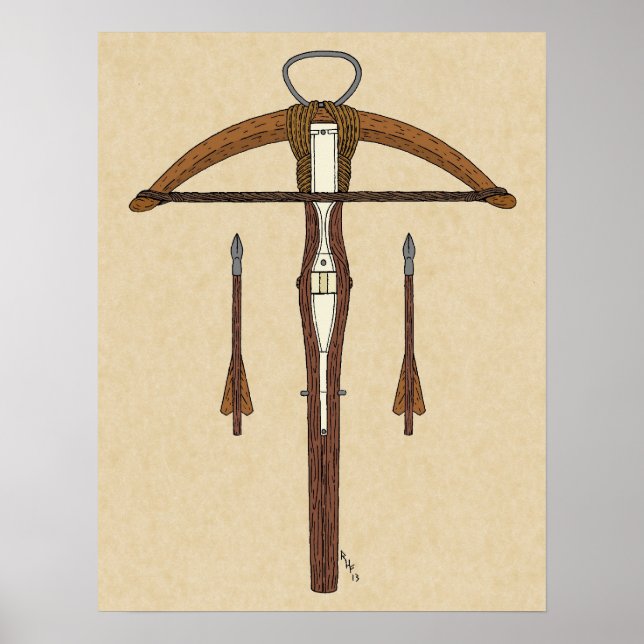 Affiches Medieval Crossbow with Bolts (Devant)