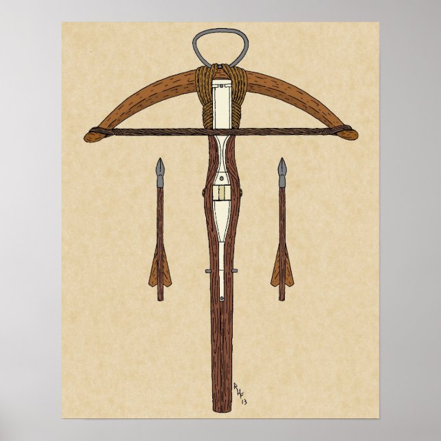 Affiches Medieval Crossbow with Bolts (Devant)