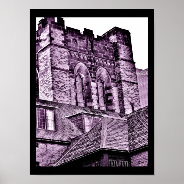 Affiches Medieval Tower in Purple (Devant)