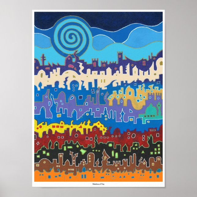 Affiches Médina de Fès - Imprimer - Taille originale (Devant)