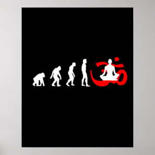 Affiches Méditation de bouddhiste de yoga d'évolution