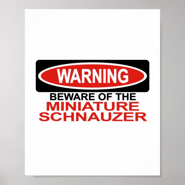 Affiches Méfiez-Vous Des Schnauzer Miniature (Devant)