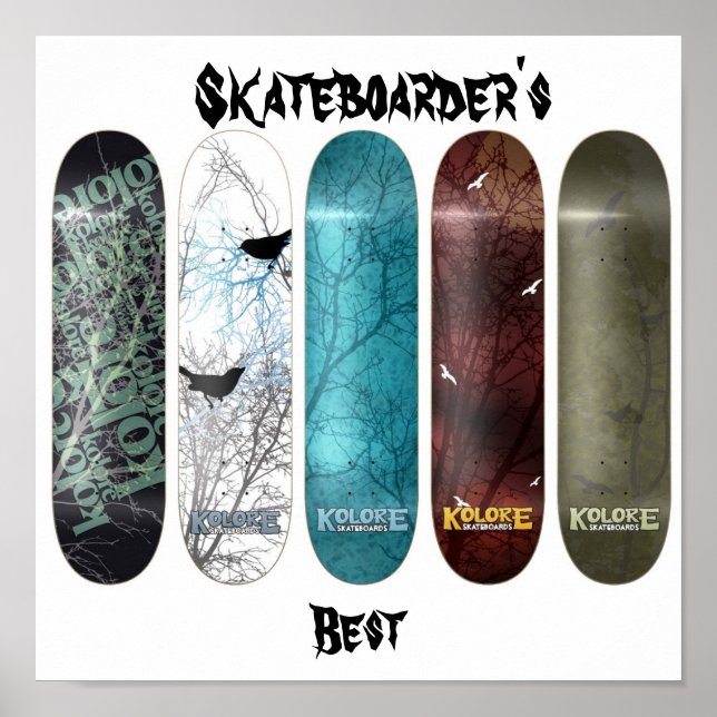Affiches Meilleur Skateboarder (Devant)