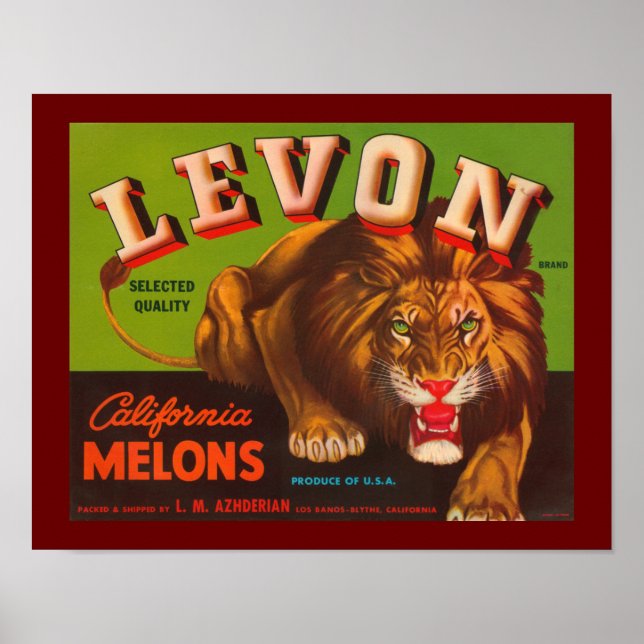Affiches Melons de Californie du Levon (Devant)