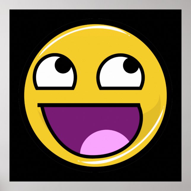 Affiches Mème Internet Face génial (Devant)