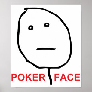 Affiches Mème visage de la rage du visage de poker