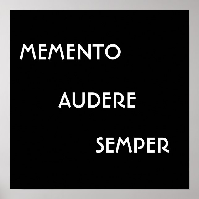 AFFICHES MEMENTO AUDERE SEMPER (Devant)
