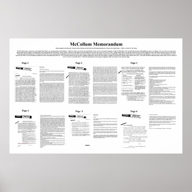 Affiches Mémorandum d'action McCollum Huit (Devant)