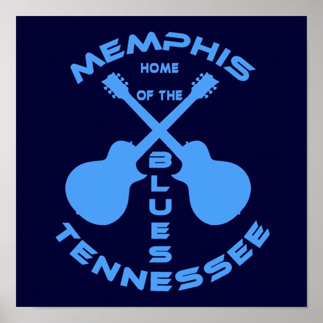 Affiches Memphis, Tennessee Accueil du blues (Devant)