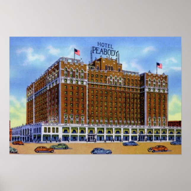 Affiches Memphis Tennessee Hotel Peabody (Devant)