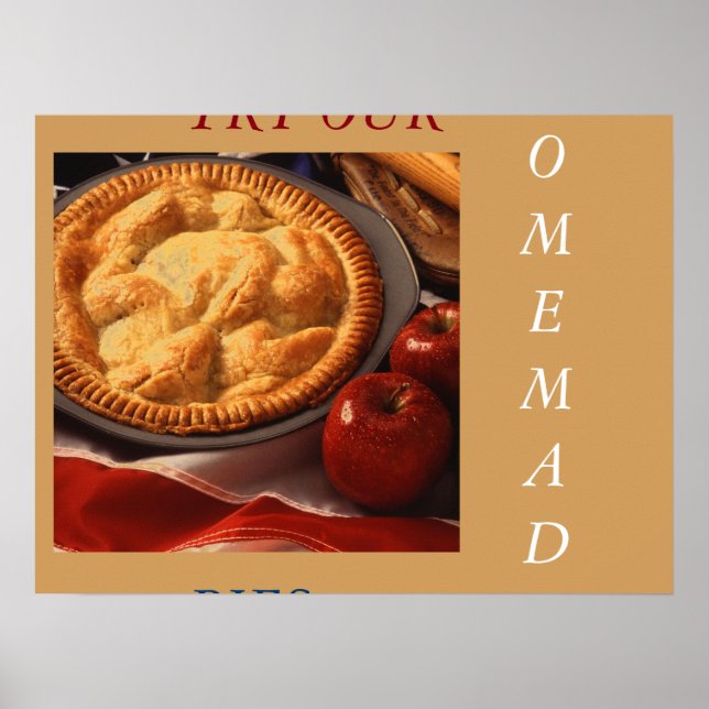 AFFICHES MENU D'AFFICHAGE D'ART APPLE PIE (Devant)