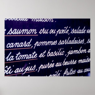 Affiches Menu français