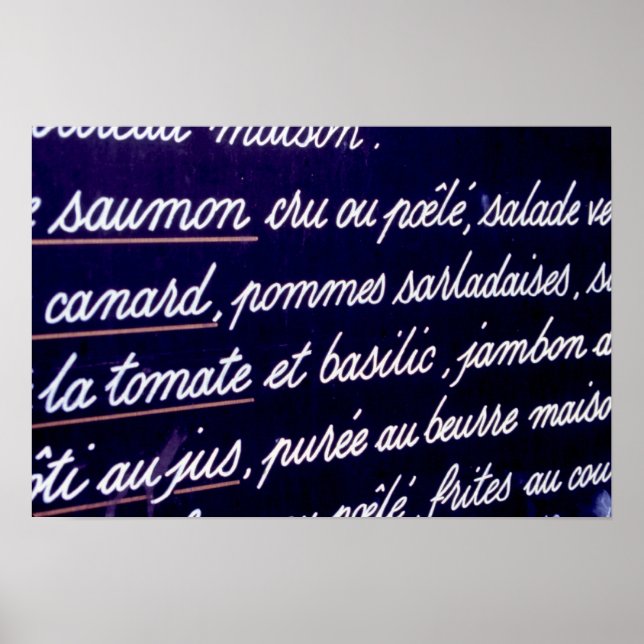 Affiches Menu français (Devant)