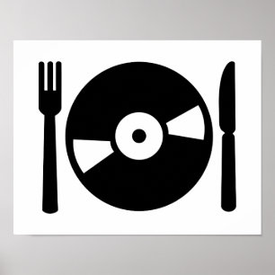 Affiches Menu Vinyl DJ