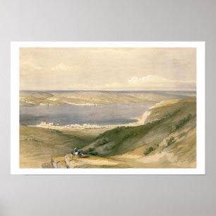 Affiches Mer de la Galilée ou du Genezareth, regardant vers