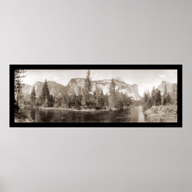 Affiches Merced River Yosemite Photo 1915 (Devant)