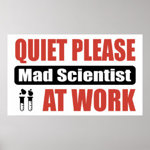 Affiches Merci D'Avoir Mad Scientifique Au Travail