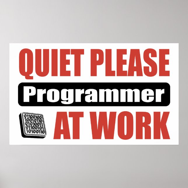 Affiches Merci De Programmer Au Travail (Devant)