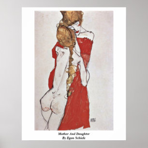 Affiches Mère Et Fille Par Egon Schiele