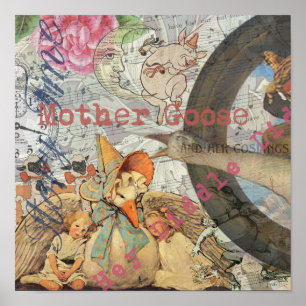 Affiches Mère Goose Nursery Rhyme Fairy Tale