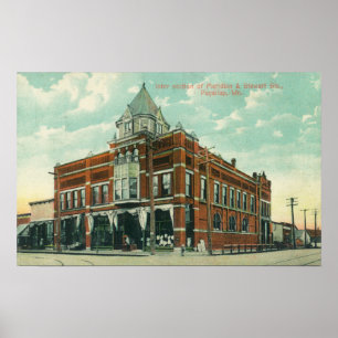 Affiches Méridien et vue d'intersection de rue de Stewart