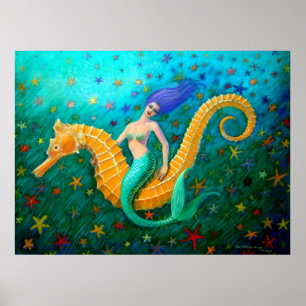 Affiches Mermaid's Ride - Magical Seahorse