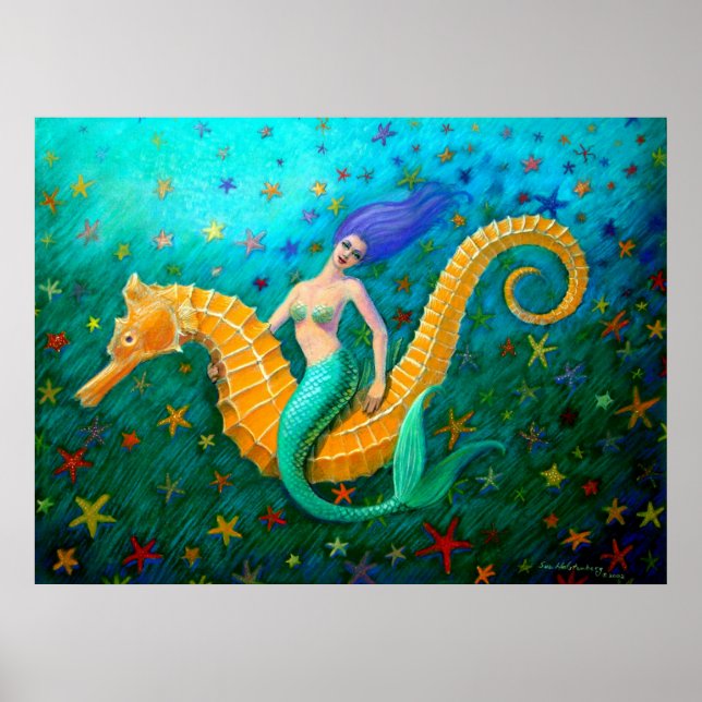 Affiches Mermaid's Ride - Magical Seahorse (Devant)