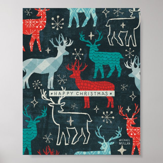 Affiches Merry Christmastime Reindeer (Devant)