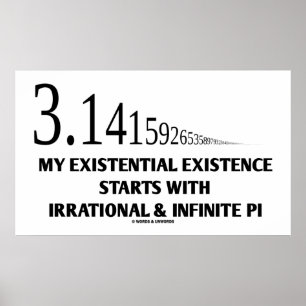Affiches Mes débuts existentiels d'existence avec pi