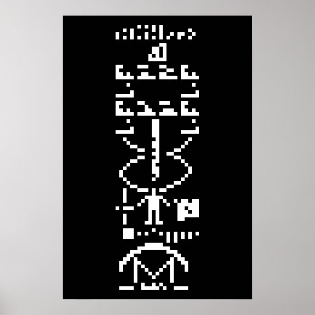 Affiches Message binaire d'Arecibo 1974 (Devant)