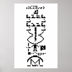 Affiches Message binaire d'Arecibo 1974