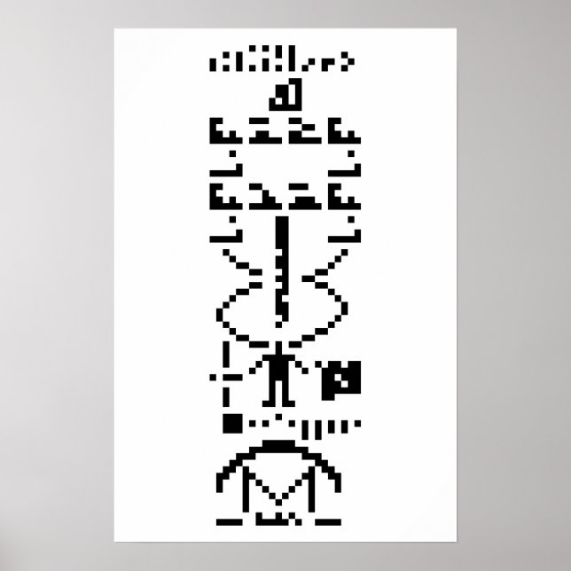 Affiches Message binaire d'Arecibo 1974 (Devant)