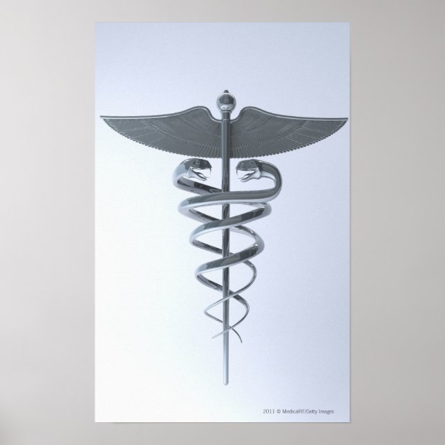 Affiches Metal medical caduceus (Devant)