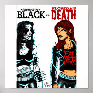 Affiches Métal noir contre le métal de la mort
